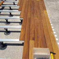 Iroko Exterpark Magnet hardwood decking installation