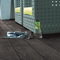 millboard Charred Decking with decking furniture