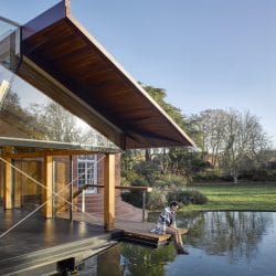 Stepping Stone House by Hamish and Lyons finished with Iroko wood