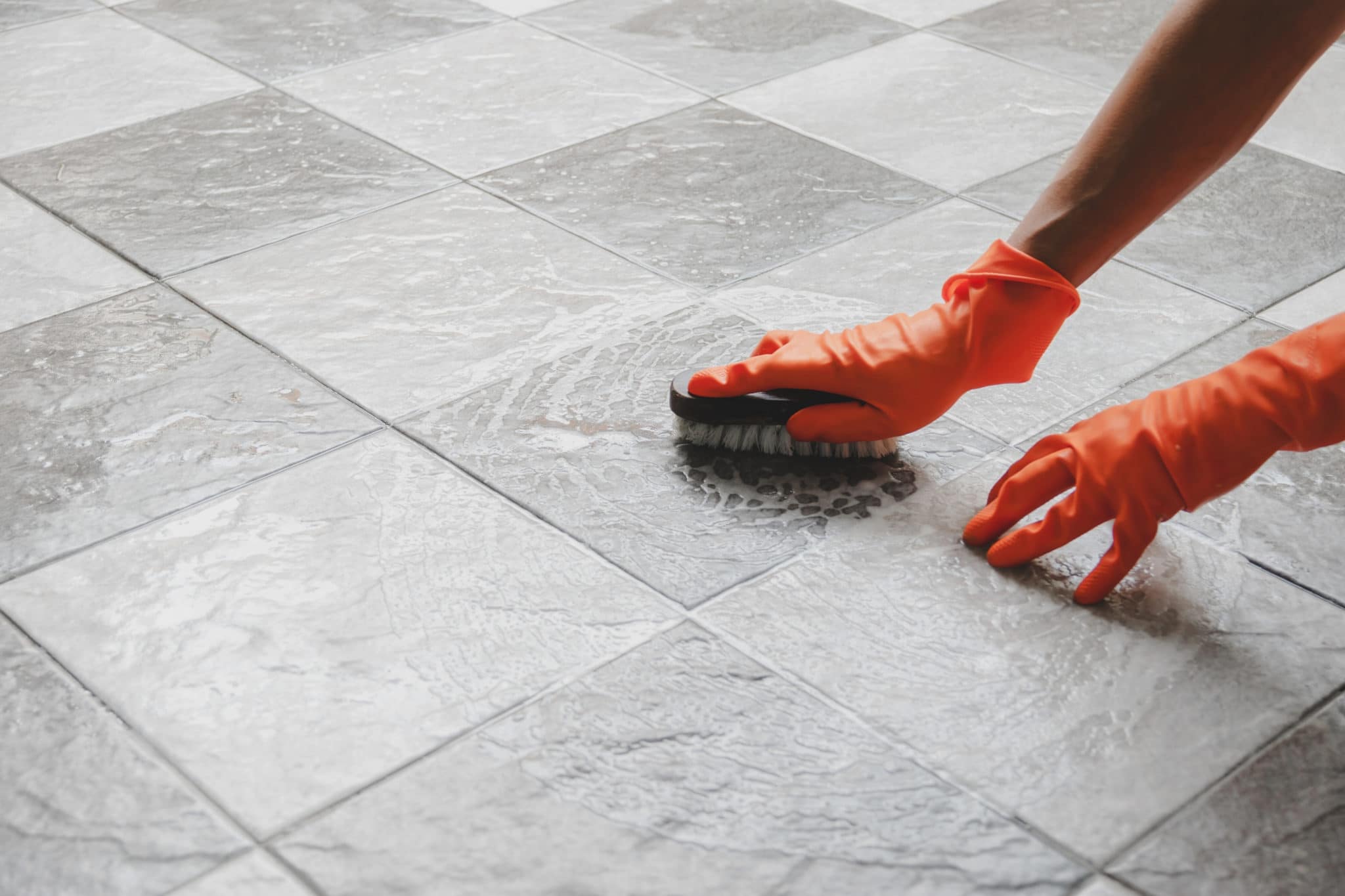 Clean Porcelain Tiles, How To Clean Grout On Porcelain Tile Floor